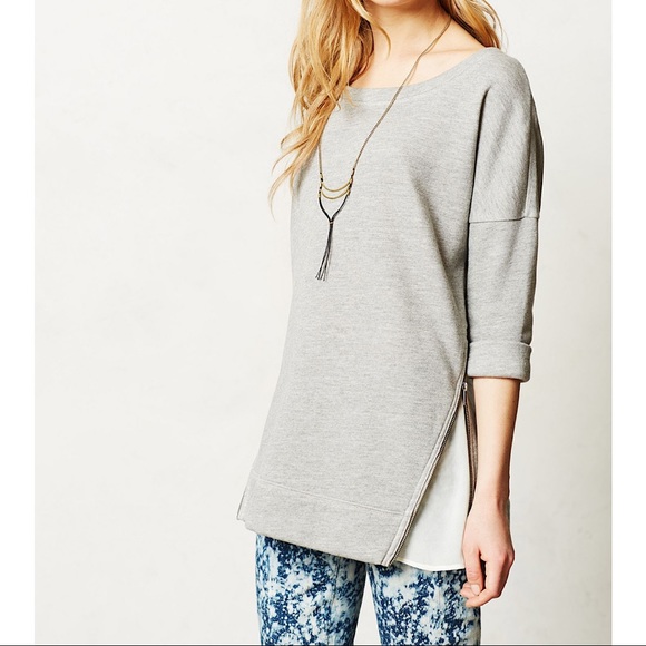 Anthropologie Tops - Anthropologie Sat/Sun Zippered Sweatshirt Pullover